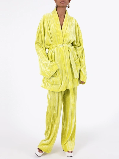 Shop Balenciaga Citrus Yellow Pajama Jacket