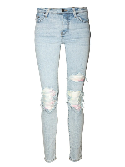 Shop Amiri Light Blue Skinny Jeans