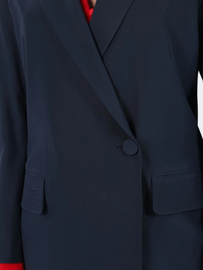 Shop Fendi Blue Silk Blazer