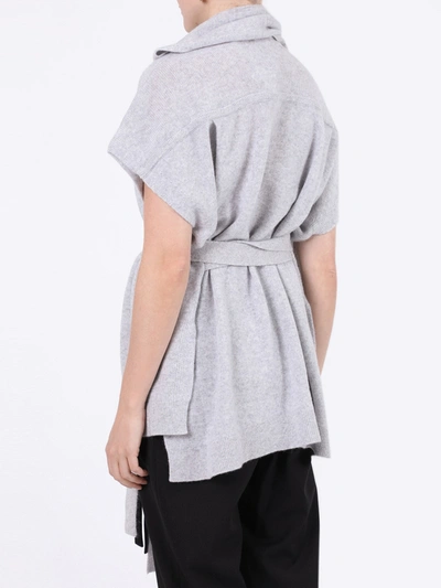 Shop Proenza Schouler Draped Cashmere Top In Grey