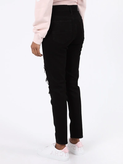 Shop Amiri Suede Mx1 Jean In Black