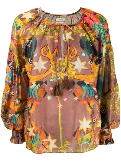 Shop Chufy Multicolored Abstract Print Blouse