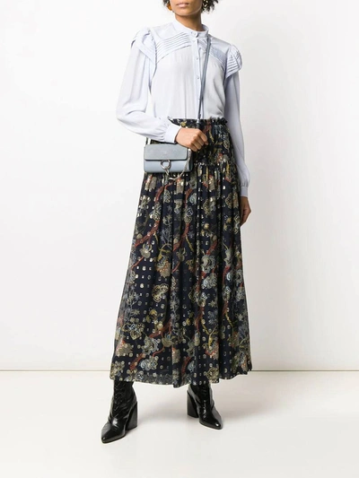 Shop Chloé Multicolored Silk Maxi Skirt