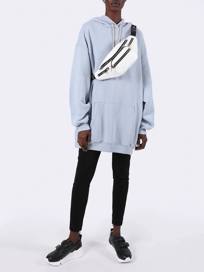 Shop Acne Studios Powder Blue Label Hoodie