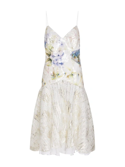 Shop Rodarte Watercolor Hydrangea Print Dress