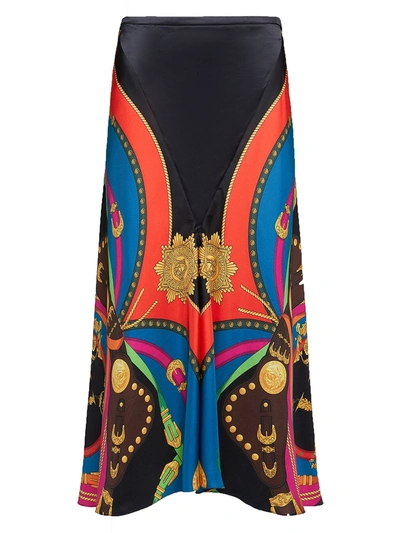 Shop Versace Barocco Rodeo Print Skirt