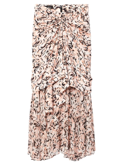 Shop Proenza Schouler Pink Abstract Layered Midi Skirt