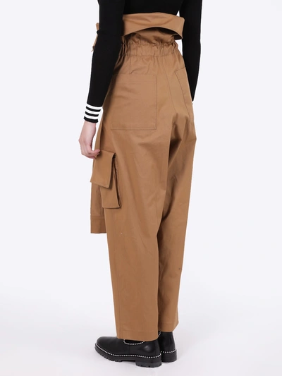 Shop Natasha Zinko Tied Sleeves Waist Cargo Trousers