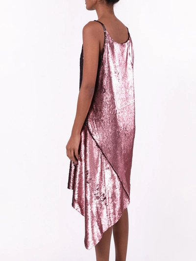 Shop Marques' Almeida Sequin Slip Dress With Draped Hem