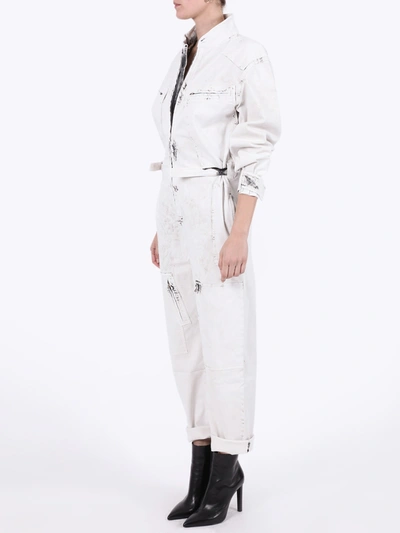 Shop Stella Mccartney Bleached Denim Jumpsuit