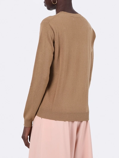 Shop Alexandra Golovanoff Virgile Cashmere Crew Neck Sweater Camel