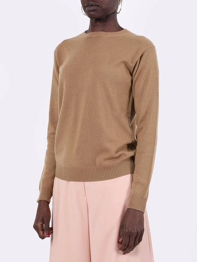 Shop Alexandra Golovanoff Virgile Cashmere Crew Neck Sweater Camel