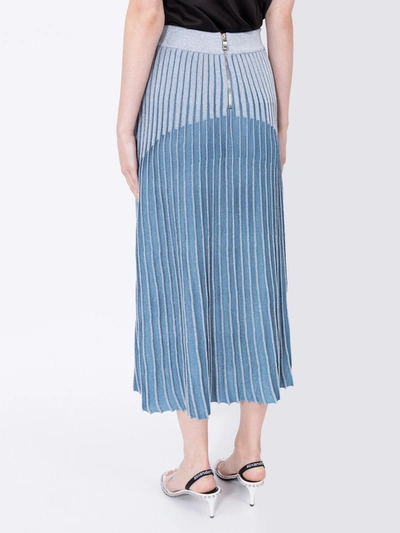 Shop Balmain Ribbed Knit Skirt