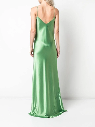 Shop Galvan Green V-neck Slip Dress