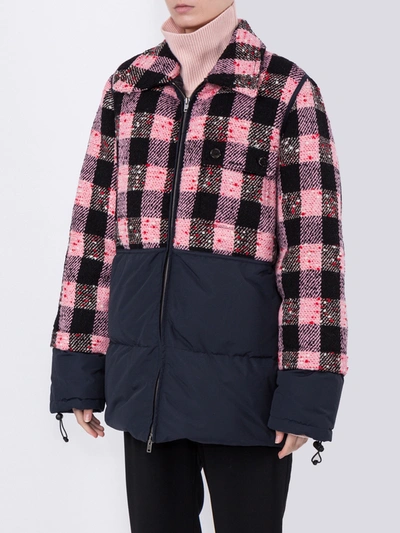 Shop Marni Checked Quilted Jacket In Multicolor
