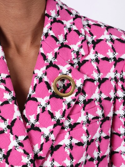 Shop Versace Pink Scarf Detail Blazer
