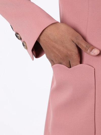 Shop Alexa Chung Wool Blend Double-breasted Blazer Soft Pink