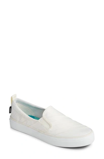 Shop Sperry Crest Twin Gore Bionic Sneaker In Off White Fabric