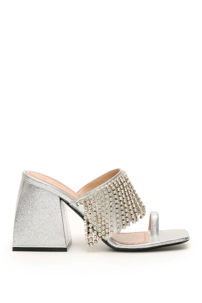 Shop Nodaleto Bulla Preston Mules In Silver Rain (silver)