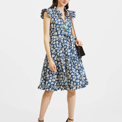 Shop La Doublej Short And Sassy Dress In Pesciolini Blu