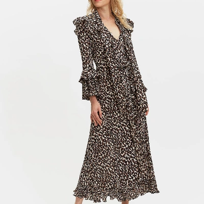La Doublej Long Fancy Dress In Leopard
