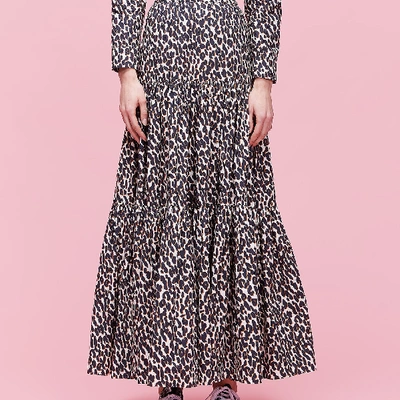 Shop La Doublej Big Skirt In Leopard