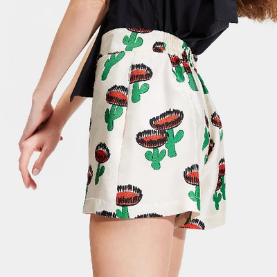 Shop La Doublej Boxer Shorts In Chirpy Cactus