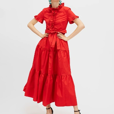 Shop La Doublej Long And Sassy Dress In Rosso