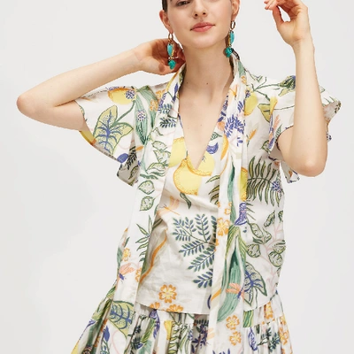 Shop La Doublej Lou Lou Shirt In Botanical