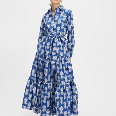 Shop La Doublej Bellini Dress In Pineapple Blu