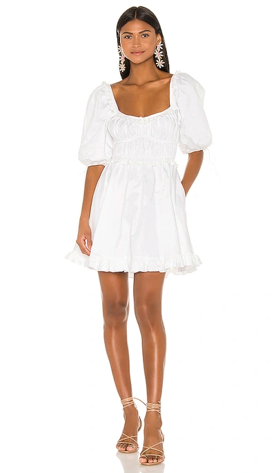 Shop For Love & Lemons Jackson Mini Dress In Ivory