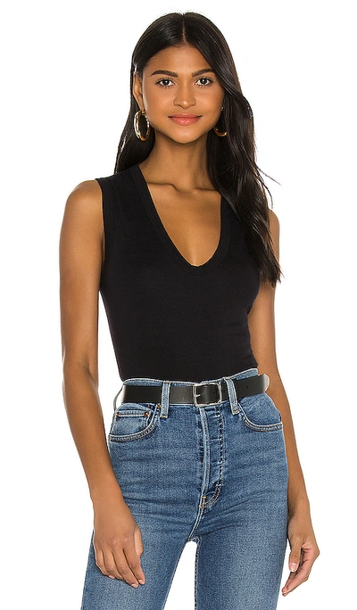 Enza Costa Sleeveless Scoop-neck Top In Black