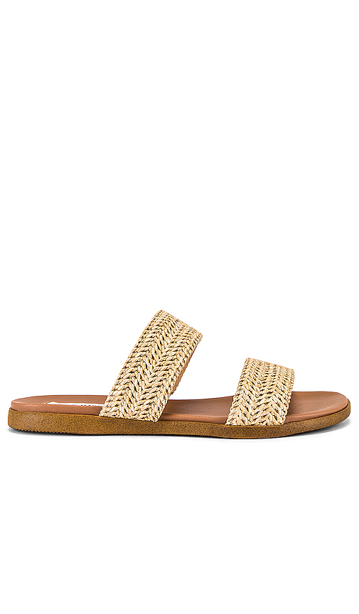 steve madden dual woven slide sandal