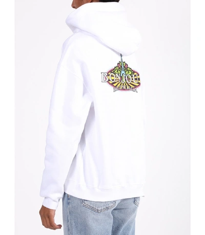 Shop Balenciaga Bonjour Print Hoodie In White