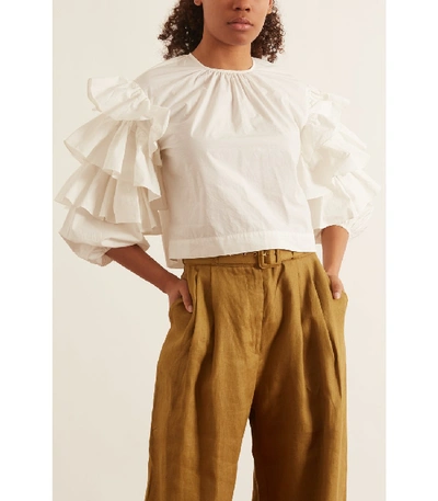 Shop Ulla Johnson Tulia Blouse In Blanc In White