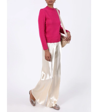 Shop The Row Ivory Satin Gala Pants In White