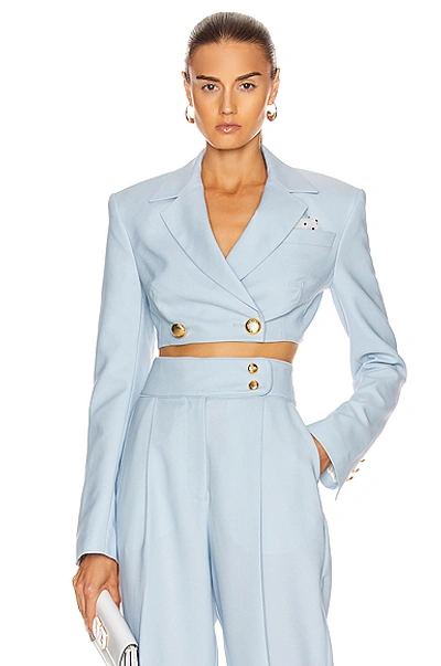 Shop Marianna Senchina Brittany Jacket In Sky Blue