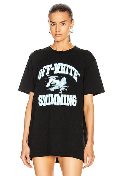 Shop Off-white Swimming Over Tee In Black