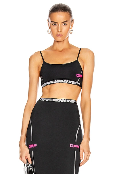 Shop Off-white Active Training Bra In Black