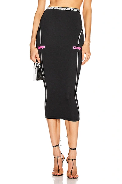 Shop Off-white Active Pencil Skirt In Black