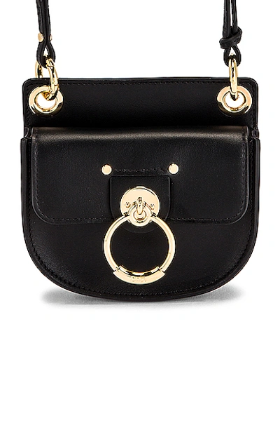 Shop Chloé Mini Tess Leather Bag In Black