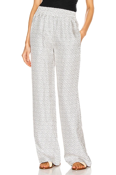 Shop Burberry Monogram Pajama Pant In Black & White