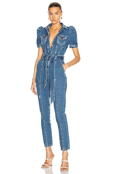 Shop Retroféte Tori Jumpsuit In Blue