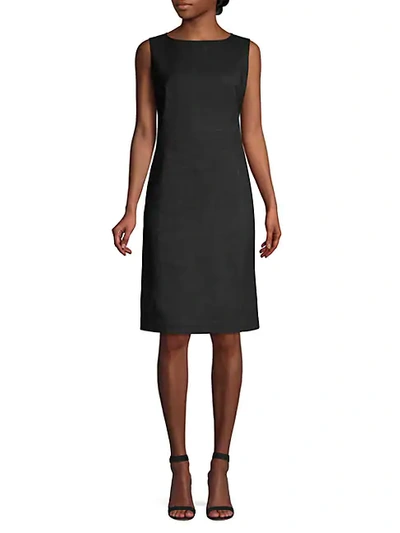 Shop Lafayette 148 Women's Brett Stretch Virgin-wool Sheath Dress In Black