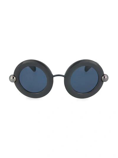 Shop Christopher Kane 54mm Round Sunglasses In Grey