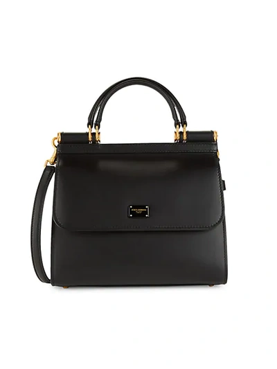 Shop Dolce & Gabbana Leather Satchel In Black