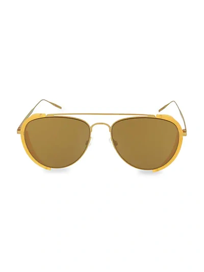Shop Tomas Maier 54mm Aviator Core Sunglasses In Gold