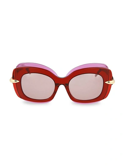Shop Pomellato 50mm Square Sunglasses In Fuschia