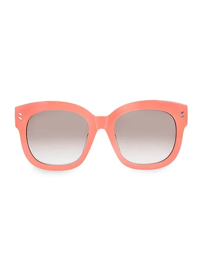 Shop Stella Mccartney 52mm Round Core Sunglasses In Peach
