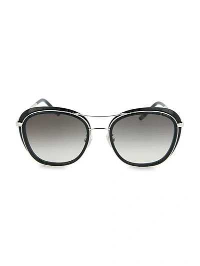 Shop Boucheron Women's 53mm Rounded Square Sunglasses In Black